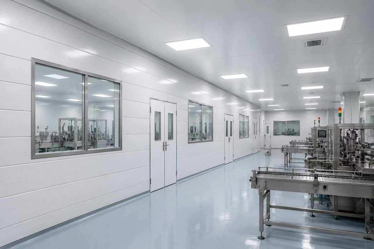 Clean room project with insulated panels