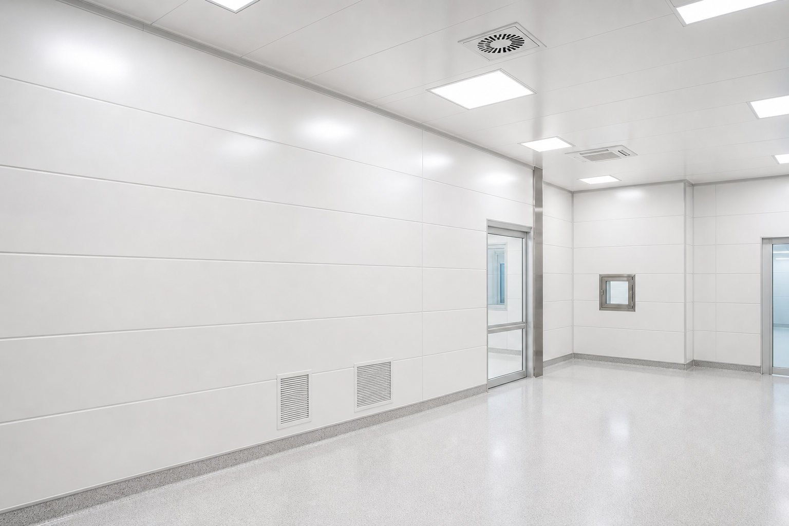 Clean food processing facility interior