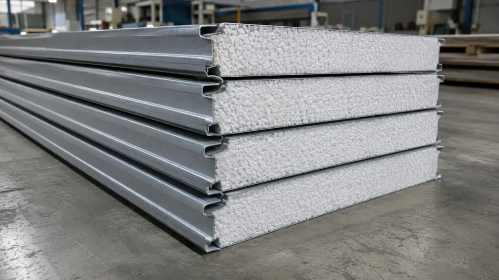 EPS sandwich panel cross section stack