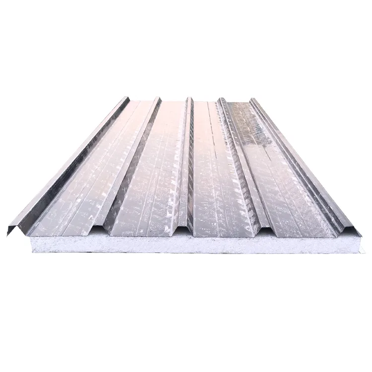 LIAOHE EPS insulated roof sandwich panel with ribbed steel facing
