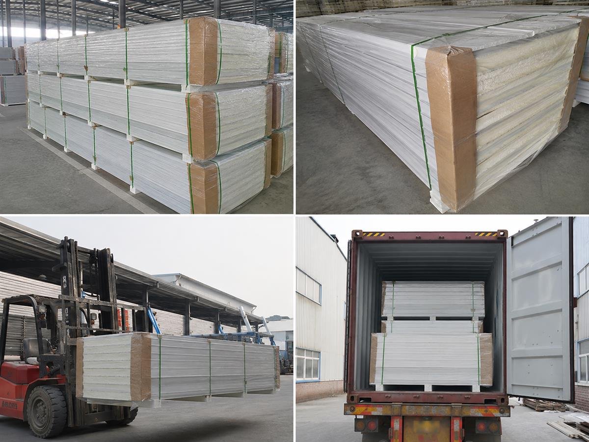 Sandwich panel packing and container loading overview