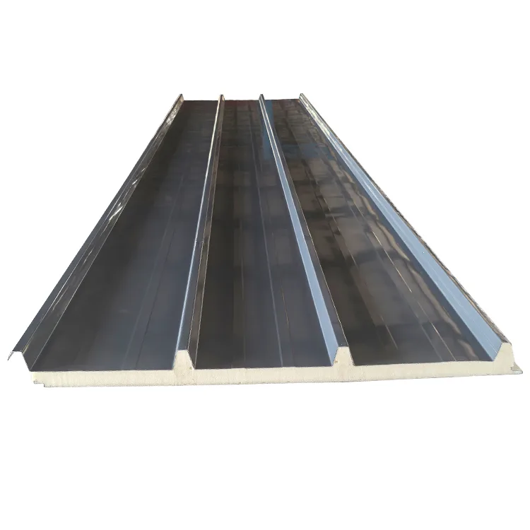 LIAOHE PIR insulated roof sandwich panel with ribbed steel facing