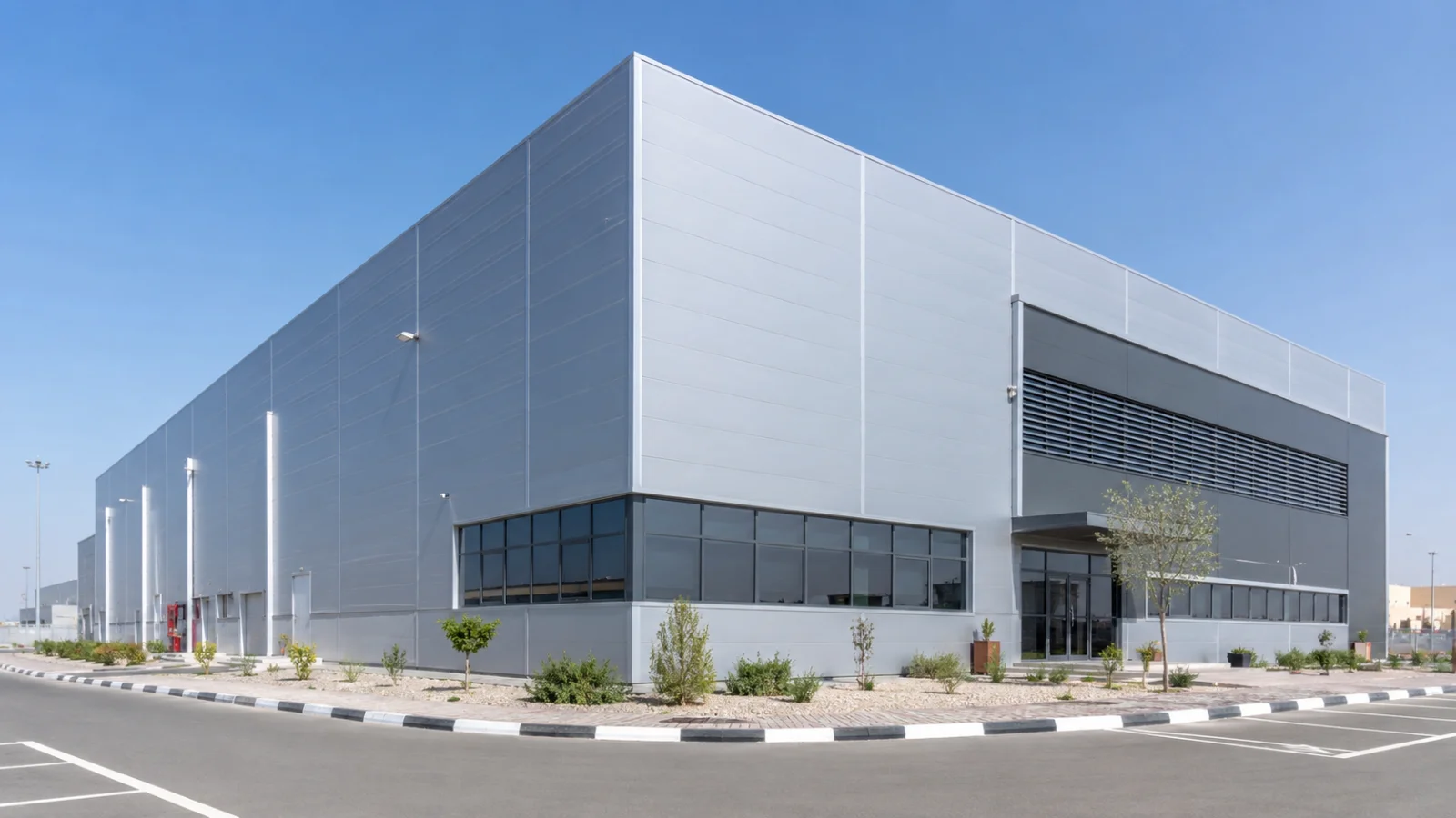 UAE Rock Wool Sandwich Panel Commercial Building Project Reference
